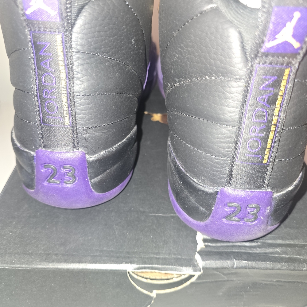 Jordan Retro 12 in Black and Purple - Picture 4 of 9